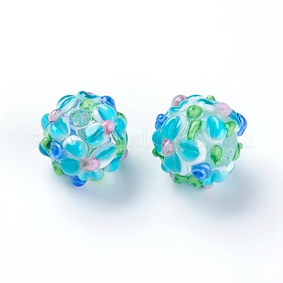 Handmade Bumpy Lampwork Beads&nbsp;LAMP-E021-07L-1