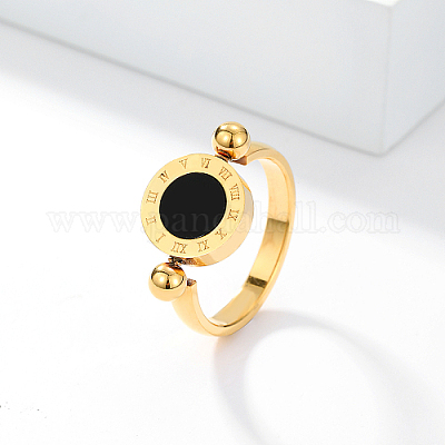Roman Numerals Brass Finger Ring&nbsp;IJ4807-04-1