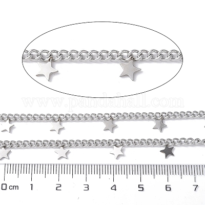 304 Stainless Steel Curb Chains&nbsp;CHS-G041-02P-01-1