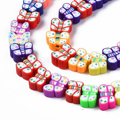 Handmade Polymer Clay Bead Strands&nbsp;CLAY-N006-71-1