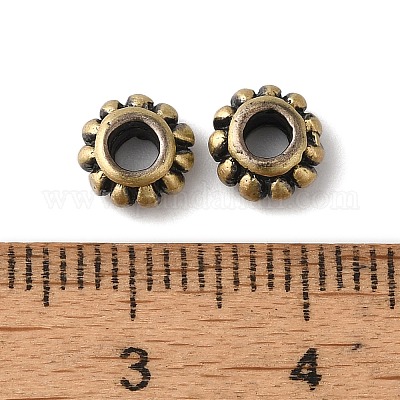 Rack Plating Brass Beads&nbsp;KK-P276-14BAB-1