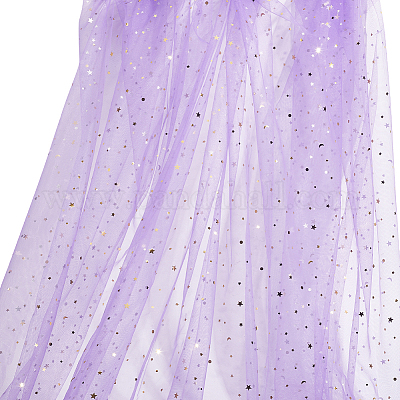 Wholesale Star & Moon Pattern Nylon Mesh Fabrics - Pandahall.com