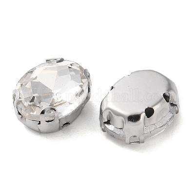 Oval Sew on Rhinestone&nbsp;RGLA-L028-02C-01-1
