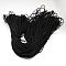 Polyester & Spandex Cord Ropes, 16-Ply, Solid Color, for Shoe Lace Cord Making, Black, 2mm, about 109.36 yards(100m)/bundle