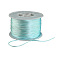Nylon Satin Rattail Cords, Beading Threads for Bracelet Jewelry Making Chinese Knot Macrame Craft, Pale Turquoise, 1mm, 100yards/roll