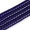 Transparent Glass Beads Strands, Flat Round, Midnight Blue, 8~8.5x4~4.5mm, Hole: 0.7~1mm, about 95~100pcs/strand, 14.57~15.35''(37~39cm)