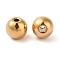 Titanium Beads, Round, Golden, 8x7mm, Hole: 2mm