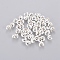 Iron Crimp Beads Covers, Cadmium Free & Nickel Free & Lead Free, Silver Color Plated, 4mm In Diameter, Hole: 1.5~1.8mm