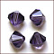 Imitation Austrian Crystal Beads, Grade AAA, K9 Glass, Faceted, Bicone, Indigo, 3x3mm, Hole: 0.7~0.9mm