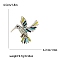 Enamel Pin, Alloy Rhinestone Brooch for Backpack Clothes, Bird, Golden, Golden, 45x47mm