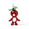 Handmade Lampwork Cartoon Radish Pendants, Dark Red, 36.5~39.5x19~19.5x15.5~17.5mm, Hole: 2.8~3.2x2.8~3.2mm