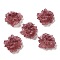 Opaque Resin Cabochons, Flower, Indian Red, 23x24.5x11mm