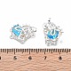 Brass Glass Box Clasps&nbsp;KK-B125-01S-01-3
