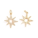 Brass Micro Pave Cubic Zirconia Pendants&nbsp;ZIRC-E164-29G-1