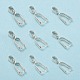 Brass Ice Pick Pinch Bails&nbsp;KK-K802-S-1