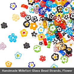 Handmade Millefiori Glass Bead Strands&nbsp;LAMP-OC0001-64