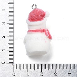 Christmas Theme Flocky Resin Pendants&nbsp;RESI-Q002-07B