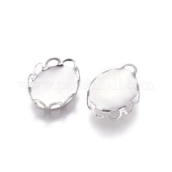 Tarnish Resistant 316 Surgical Stainless Steel Lace Edge Bezel Cups&nbsp;STAS-I118-10P
