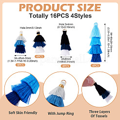16Pcs 4 Styles Nylon Tassel Decorations&nbsp;OCOR-TA0003-38