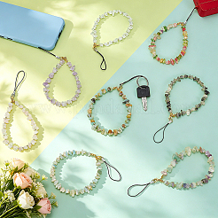 8Pcs Natural Gemstone Mobile Straps&nbsp;HJEW-PH02553