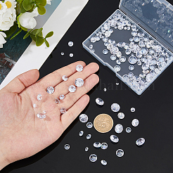 160Pcs 8 Styles Cubic Zirconia Pointed Back Pendants&nbsp;ZIRC-FH0001-52