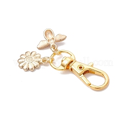 Flower & Bees Alloy Enamel Pendant Decorations&nbsp;HJEW-JM03788