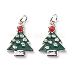 Christmas Style Brass Micro Pave Clear Cubic Zirconia Pendants&nbsp;ZIRC-Z008-02