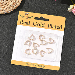 5 Pairs Brass with Cubic Zirconia Stud Earrings Finding&nbsp;KK-BBC0019-98