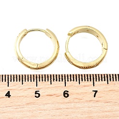 Brass Micro Pave Clear Cubic Zirconia Hoop Earrings&nbsp;EJEW-Z121-01G