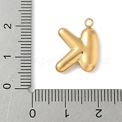304 Stainless Steel Initial Pendants&nbsp;STAS-S186-12K-G