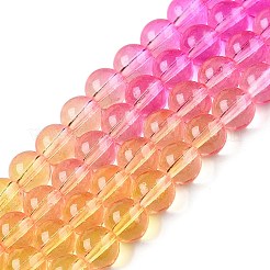 Baking Paint Transparent Glass Beads&nbsp;X-DGLA-M001-8mm-05
