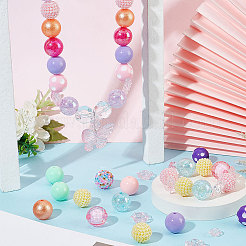 17 Style Mixed Style Acrylic & Resin Beads Sets&nbsp;OACR-PH0004-03