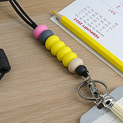 1Pc Silicone Flat Round Name Card Lanyards&nbsp;AJEW-CP0009-85