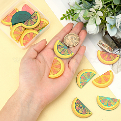 3D Printed Orange Charm Dangle Earring Making Kit for Girl Women&nbsp;DIY-OC0007-70