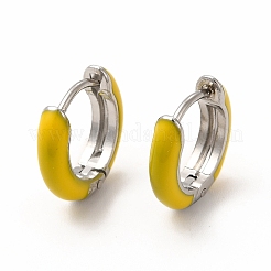 Enamel Hoop Earrings&nbsp;EJEW-G344-02P