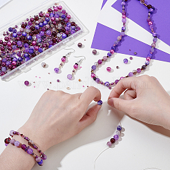 Imitate Austrian Crystal Bicone Glass & Mixed Glass Beads Findings Kits&nbsp;GLAA-GA0002-33
