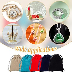 20Pcs 5 Colors Rectangle Velvet Packing Pouches&nbsp;TP-NB0001-55