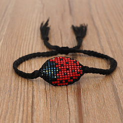 Glass Seed Beetle Link Bracelet&nbsp;BJEW-P269-17