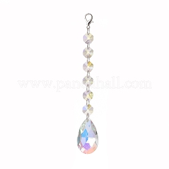 AB Color Glass Teardrop Cone Hanging Suncatcher Pendant Decoration&nbsp;HJEW-JM00900