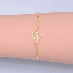 201 Stainless Steel Kitten Link Bracelets&nbsp;BJEW-T011-JN474-2