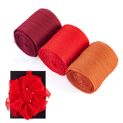 3 Rolls 3 Colors Wrinkle Polyester Ribbon&nbsp;OCOR-TA0002-98D