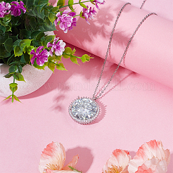1Pc Flat Round 925 Sterling Silver Crystal Rhinestone Pendant Cabochon Open Back Settings&nbsp;STER-BC0003-24