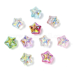 50Pcs 10 Colors Electroplate Baking Paint Glass Beads&nbsp;EGLA-YW0005-61