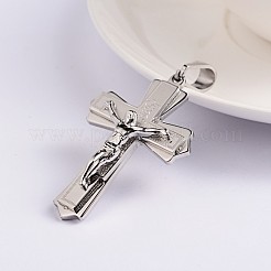 Easter Theme Crucifix Cross 304 Stainless Steel Pendants&nbsp;STAS-N080-07