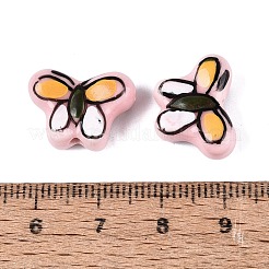 Hand Painted Butterfly Porcelain Beads&nbsp;PORC-Q006-05A