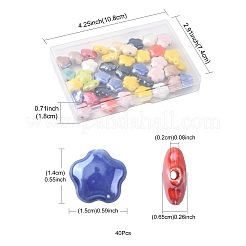 40Pcs Handmade Porcelain Beads&nbsp;PORC-FS0001-37