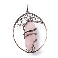 Natural Rose Quartz Big Pendants&nbsp;G-F702-02R-A