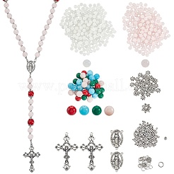 DIY Rosary Bead Necklaces Making Kits&nbsp;DIY-SC0031-47
