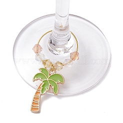 Mixed Shape Alloy Enamel Pendants Wine Glass Charms&nbsp;AJEW-JO00253