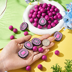 56Pcs 4 Styles Silicone Beads&nbsp;FIND-TA0010-75D